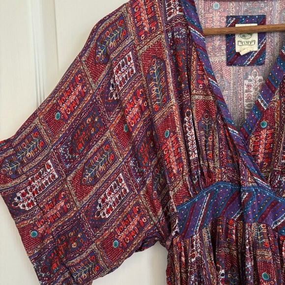 Anthropologie Tiny Dress Omina Kimono Geometric Print - Picture 4 of 10